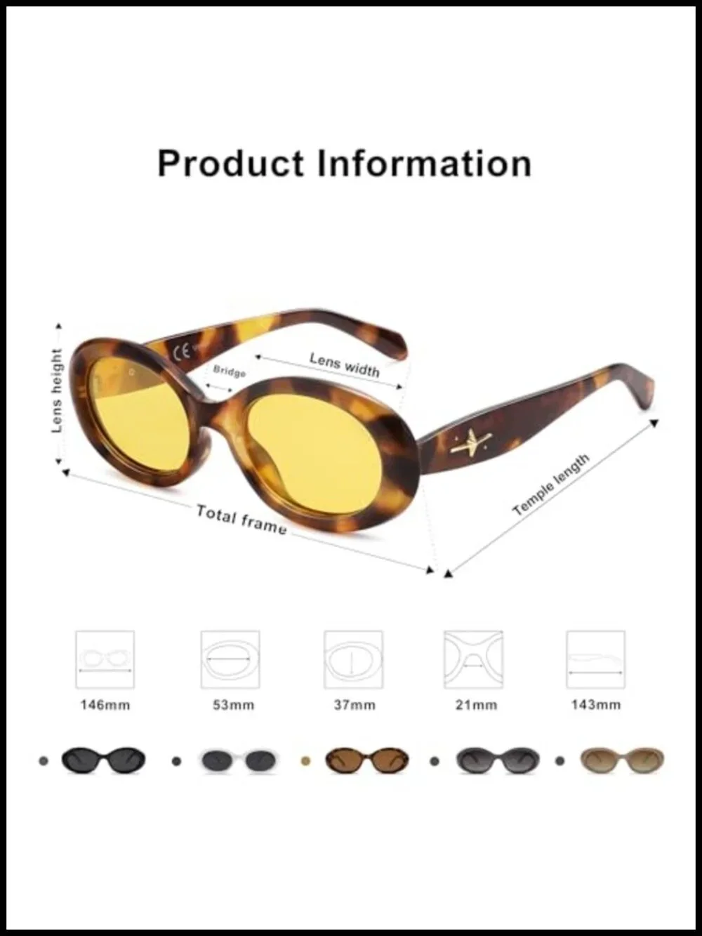 Retro Oval Polarized Sunglasses for Women Men UV400 Protection